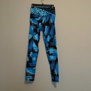 New York & Company, S, Leggings in Blue & Black Geometric Print